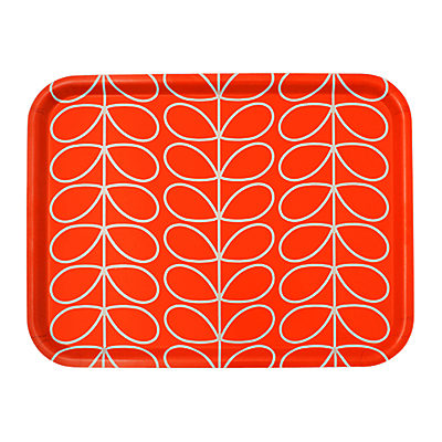 Orla Keily Large Linear Stem Tray, Persimmon Red